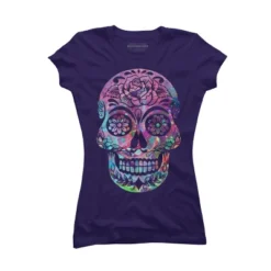 Junior's Design By Humans Halloween Sugar Skull By Honeytree T-Shirt 11 Junior's Design By Humans Halloween Sugar Skull By Honeytree T-Shirt -Women Clothing Sale GUEST 0025365e b105 4c88 b8a6 efbf00fa9cd7