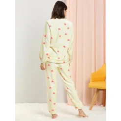 Allegra K Women Winter Flannel Pajama Sets Cute Printed Long Sleeve Nightwear Top And Pants Loungewear Soft Sleepwears -Women Clothing Sale GUEST 0121492b 1922 4d93 bf17 91dc3b2afd69