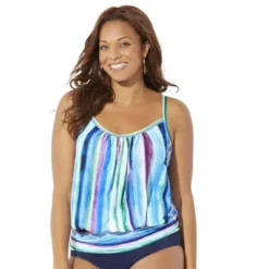 Swimsuits For All Women’s Plus Size Lightweight Blouson Tankini Top -Women Clothing Sale GUEST 0168bee3 211b 4fd4 b906 801dbc811899