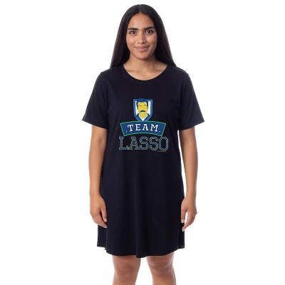 Ted Lasso Mens' TV Series Show Team Nightgown Sleep Pajama Shirt Crewneck Black 4 Ted Lasso Mens' TV Series Show Team Nightgown Sleep Pajama Shirt Crewneck Black - Image 4