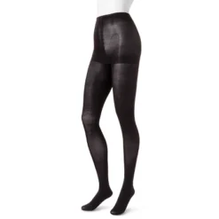 Hanes Premium Women's 2pk Opaque Tights - Black