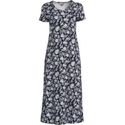 Lands' End Women's Cotton Short Sleeve Midcalf Nightgown -Women Clothing Sale GUEST 0245e370 cb75 4106 b470 85191adec96f