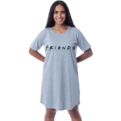 Friends TV Show Womens' Classic Logo Nightgown Sleep Pajama Shirt Grey -Women Clothing Sale GUEST 02a360d2 630c 416b a6f0 c001ee73cfe3