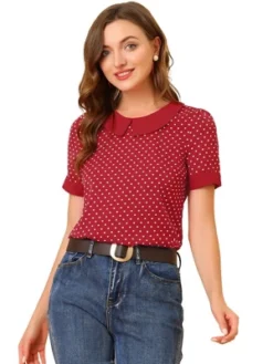 Allegra K Women's Peter Pan Collar Vintage Polka Dots Blouses 16 Allegra K Women's Peter Pan Collar Vintage Polka Dots Blouses -Women Clothing Sale GUEST 03748cdf f975 47b8 9e6a 3a1fb820a535