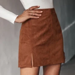 Women's Faux Suede Side Split Mini Skirt - Cupshe - Brown 12 Women's Faux Suede Side Split Mini Skirt - Cupshe - Brown -Women Clothing Sale GUEST 03a1f4b7 838d 4dfe b12b aec76288fc3b