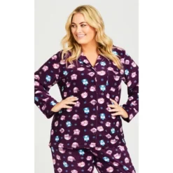 Women's Plus Size Button Owl Sleep Top - Plum | AVENUE -Women Clothing Sale GUEST 03bc18df 0abd 477b a76d f163d600e04b