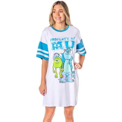Disney Womens' Property Of Monsters University Nightgown Pajama Shirt Dress White 4 Disney Womens' Property Of Monsters University Nightgown Pajama Shirt Dress White - Image 4