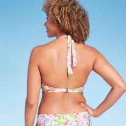 Women's Halter Center Front Ring Bralette Bikini Top - Shade & Shore™ Multi Floral Print -Women Clothing Sale GUEST 072e659b 1ac8 44e3 a063 c98f6c64b5a4
