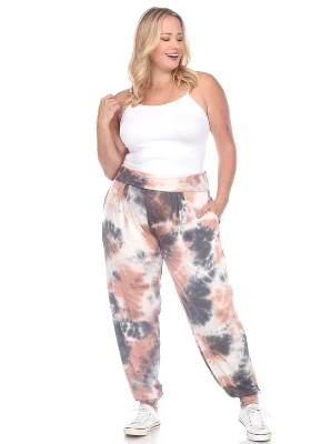 Women's Plus Size Tie Dye Harem Pants - White Mark 6 Women's Plus Size Tie Dye Harem Pants - White Mark - Image 6