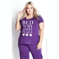 Women's Plus Size Happy Place Top - Purple | AVENUE -Women Clothing Sale GUEST 0955b5e6 7377 4dde bb38 a0395a1b617f