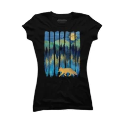 Junior's Design By Humans Fox Forest Night By Maryedenoa T-Shirt 13 Junior's Design By Humans Fox Forest Night By Maryedenoa T-Shirt -Women Clothing Sale GUEST 0a35c222 e7c9 41de 889b fe85c76fb9c9
