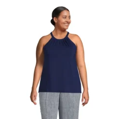 Lands' End Women's Light Weight Jersey Halter Neck Tank Top -Women Clothing Sale GUEST 0b20426f bd45 4aba a7cf ca9863a15aeb