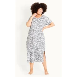 Women's Plus Size Nightdress - Grey Print | EVANS -Women Clothing Sale GUEST 0c5264e8 71e6 47e5 8f81 0d6bbe0191b5