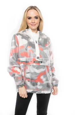 Members Only Women's Translucent Camo Print Popover Oversized Jacket 5 Members Only Women's Translucent Camo Print Popover Oversized Jacket - Image 5