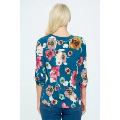 WEST K Women's Hollie Roll-tab Sleeve Blouse