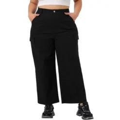 Agnes Orinda Women's Plus Size Elastic Waist Pockets Outdoor Workout Cargo Pants -Women Clothing Sale GUEST 1209d80f f2ea 4d79 aaba 502b637f07a0