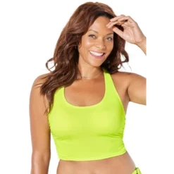 Swimsuits For All Women’s Plus Size Cropped Racerback Tankini Top -Women Clothing Sale GUEST 123b4ff4 0d0b 44f7 a1b1 63d5a2d738cf