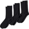 Lands' End Women's 3-Pack Seamless Toe Solid Crew Socks