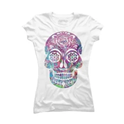 Junior's Design By Humans Halloween Sugar Skull By Honeytree T-Shirt 9 Junior's Design By Humans Halloween Sugar Skull By Honeytree T-Shirt -Women Clothing Sale GUEST 13e14474 f9ab 45d9 bb96 4918bf22e5a7