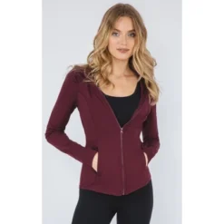 Yogalicious - Women's Slim Fit Hooded Track Jacket 36 Yogalicious - Women's Slim Fit Hooded Track Jacket -Women Clothing Sale GUEST 162efa83 5f16 4aed b24f 1a8f7b03fc88