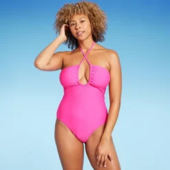 Women's Halter Keyhole Bandeau One Piece Swimsuit - Shade & Shore™ -Women Clothing Sale GUEST 1677fffa 0863 4a9f 89f2 1ed56082cf44