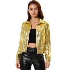 Allegra K Women's Track Holographic Shiny Long Sleeve Metallic Zip Front Jacket 20 Allegra K Women's Track Holographic Shiny Long Sleeve Metallic Zip Front Jacket -Women Clothing Sale GUEST 17379b0f f222 4998 b103 953127b8f8b2