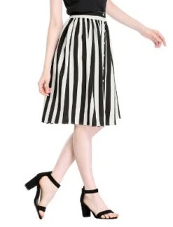 Allegra K Women's Stripes Button Front Elastic Back A-Line Midi Skirt 11 Allegra K Women's Stripes Button Front Elastic Back A-Line Midi Skirt -Women Clothing Sale GUEST 17bc89c5 3eeb 43da ada5 8d20cddc7dc8