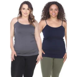 Women's Plus Size Tank Tops Pack Of 2 - One Size Fits Most Plus - White Mark -Women Clothing Sale GUEST 18a87901 a8a6 457c a6c5 9822a46a7ab1