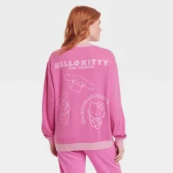 Women's Sanrio Hello Kitty And Friends Two-Tone Graphic Sweatshirt - Pink