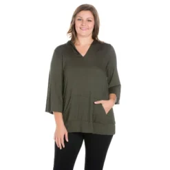 24seven Comfort Apparel Womens Plus Size Trendy Oversized Fashion Hoodie Top -Women Clothing Sale GUEST 1abf428d 52ca 4101 8cd8 6f6cc6c5527d