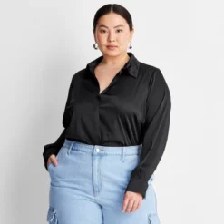 Women's Long Sleeve Button-Front Shirt - A New Day™ -Women Clothing Sale GUEST 1b86a52e cc73 4930 a31b 25638b8d413d