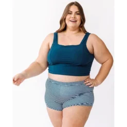 Lime Ricki Women's Indigo Square Neck Swim Crop -Women Clothing Sale GUEST 1b96a984 d5e6 4b39 b7e8 f6839b080fa8