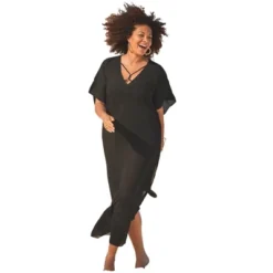 Swim 365 Women’s Plus Size V-Neck Swim Caftan