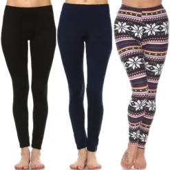 Women's Pack Of 3 Leggings - One Size Fits Most - White Mark -Women Clothing Sale GUEST 1e953a4f c7ce 456b 8a0b 18c11ae2e7f4