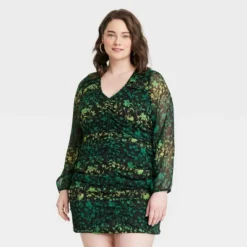 Women's Long Sleeve Ruched Front Bodycon Dress - A New Day™ -Women Clothing Sale GUEST 21e677a5 851c 4032 a24f 9227b166273d