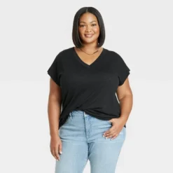 Women's Slub V-Neck Short Sleeve T-Shirt - Ava & Viv™ -Women Clothing Sale GUEST 229423f7 8673 4763 a747 b186c5a44907