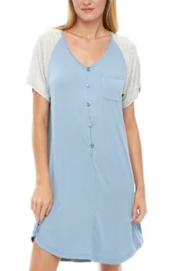 Womens Soft Knit Short Sleeve Nightgown, Button Down Night Shirt Pajamas 22 Womens Soft Knit Short Sleeve Nightgown, Button Down Night Shirt Pajamas -Women Clothing Sale GUEST 251e2aec d706 434d 90d9 4c2542eca2b4