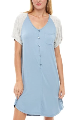 Womens Soft Knit Short Sleeve Nightgown, Button Down Night Shirt Pajamas 9 Womens Soft Knit Short Sleeve Nightgown, Button Down Night Shirt Pajamas - Image 9