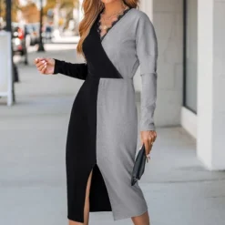 Women's Two-Tone Scalloped Lace Midi Dress - Cupshe -Women Clothing Sale GUEST 25627034 f4a9 42a7 9653 69c70545768d