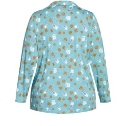 Women's Plus Size Button Through Sleep Top - Teal | AVENUE -Women Clothing Sale GUEST 25dba432 cc39 444d becd ba088d3b3427