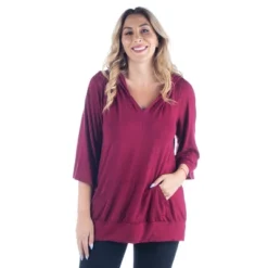 24seven Comfort Apparel Womens Plus Size Trendy Oversized Fashion Hoodie Top -Women Clothing Sale GUEST 276f465f bef0 470f 842d 0596ef889715