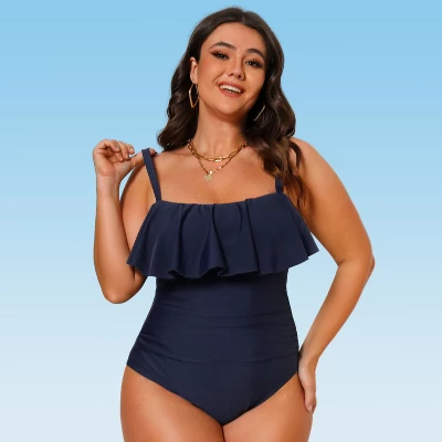 Women's Plus Size Ruffled One Piece Swimsuit - Cupshe 6 Women's Plus Size Ruffled One Piece Swimsuit - Cupshe - Image 6