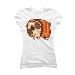 Junior's Design By Humans Puglie Bacon Strip By Puglie T-Shirt -Women Clothing Sale GUEST 2c9bfe63 ef17 4667 9f2d 03589cbe3c5b