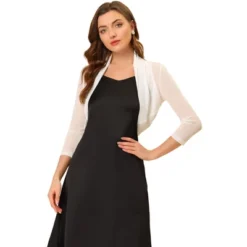 Allegra K Women's Semi Sheer Elegan Long Sleeves Bolero Shrug Tops -Women Clothing Sale GUEST 2de6d20f 96e8 40ae b2ee b6deb15e4443