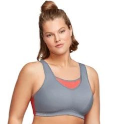 Glamorise Womens No-Bounce Camisole Elite Sports Wirefree Bra 1067 Gray/Coral -Women Clothing Sale GUEST 2df0cd59 9d11 4297 9974 a192f4becffb