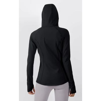 Yogalicious - Women's Slim Fit Hooded Track Jacket 4 Yogalicious - Women's Slim Fit Hooded Track Jacket - Image 4