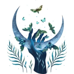 Junior's Design By Humans Moth - Hand By EpisodicDrawing T-Shirt