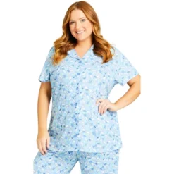 Women's Plus Size Bunny Button Up Sleep Top - Blue Bunny| AVENUE 11 Women's Plus Size Bunny Button Up Sleep Top - Blue Bunny| AVENUE -Women Clothing Sale GUEST 30c99471 9a13 4d5c 96c8 cc5daaebbc13