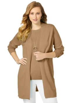 Jessica London Women’s Plus Size Fine Gauge Cardigan Topper -Women Clothing Sale GUEST 30d54bbb 0d03 4841 996a f27d2a58f416