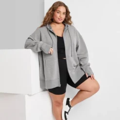 Women's Oversized Zip-Up Hoodie - Wild Fable™ -Women Clothing Sale GUEST 315f3421 74d2 4de5 a205 dc3410fc114f